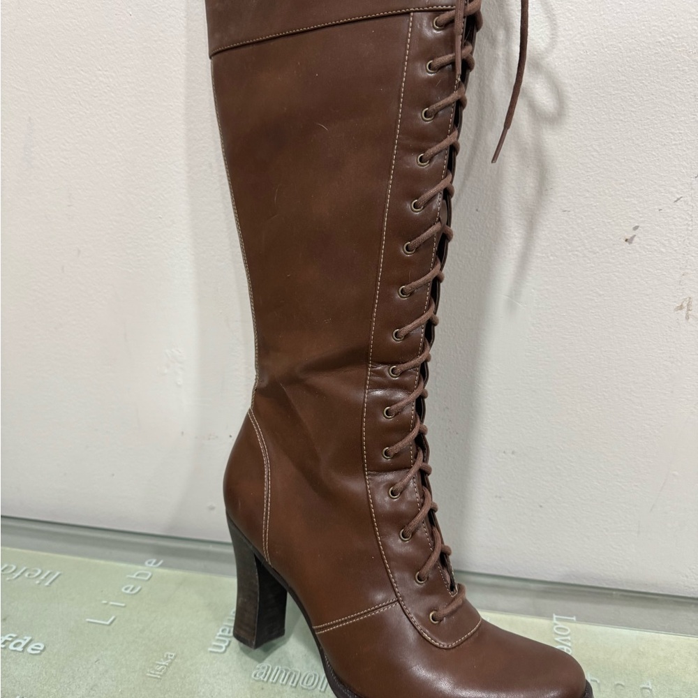 Arizona Jean Company Brown Lace-Up Boots with Victorian Elegance